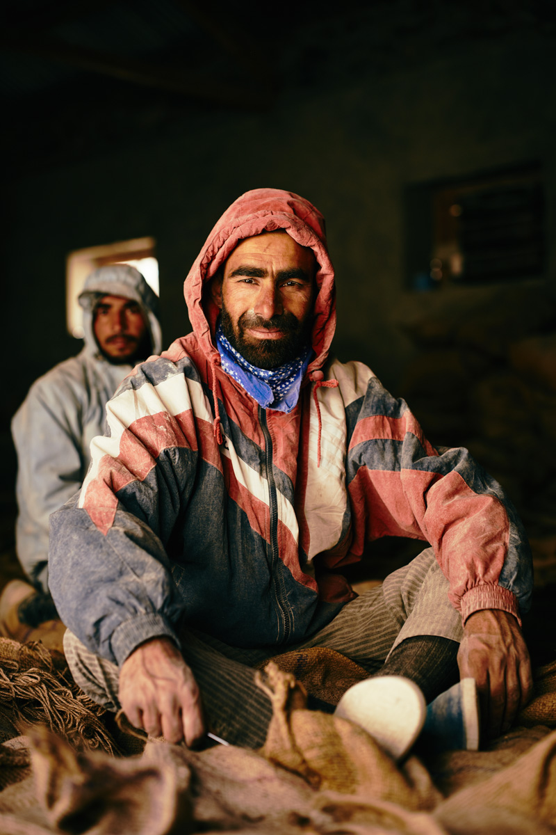 Portrait von Arbeiter in Zangla/ Ladakh/ Indien, 2018