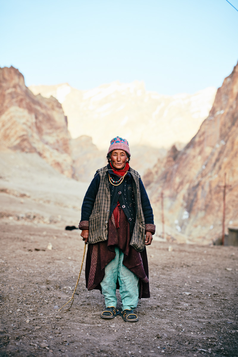 Bäuerin in Photoksar/ Ladakh/ Indien, 2018