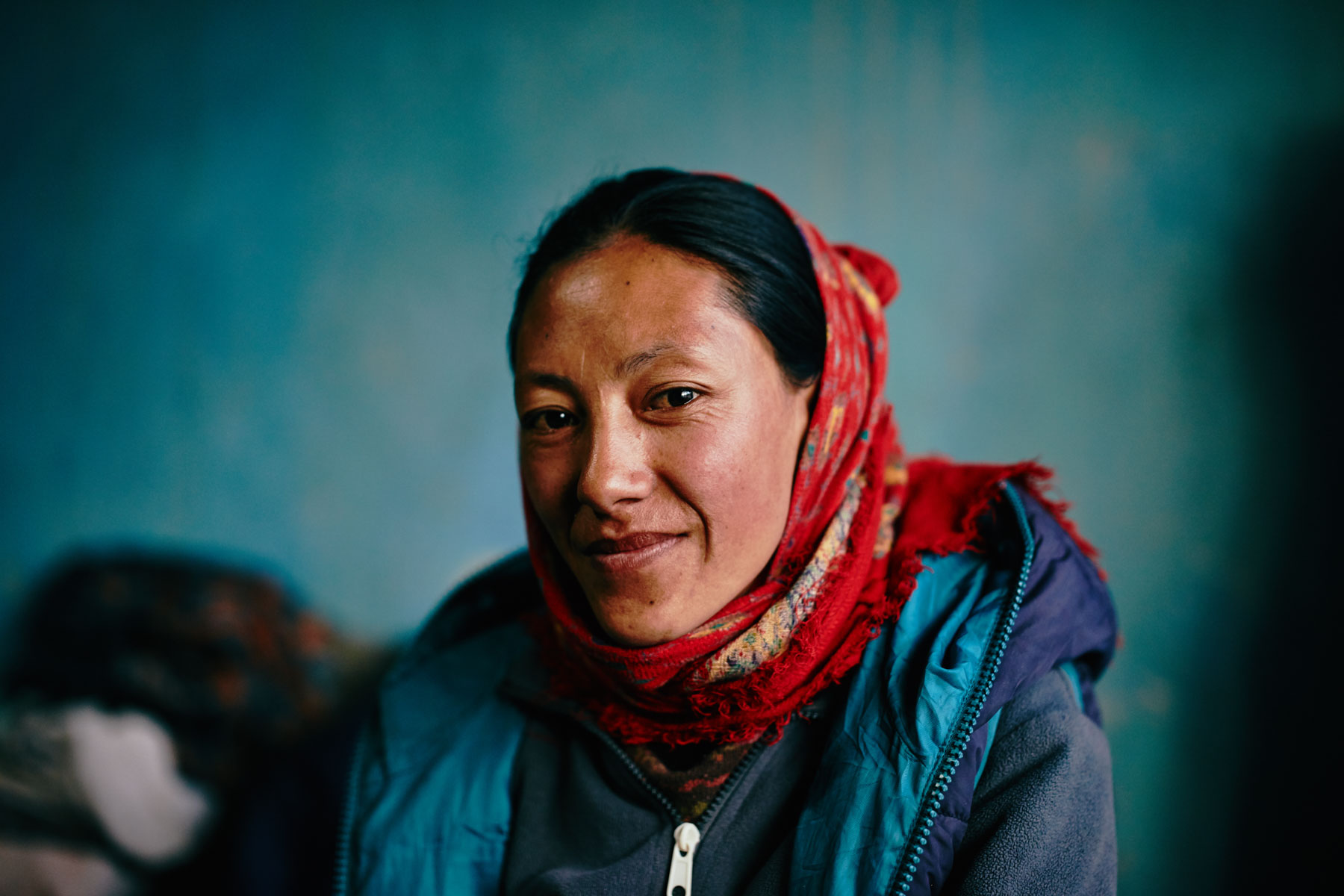 Portrait von Lehrerin in Photoksar/ Ladakh/ Indien, 2018