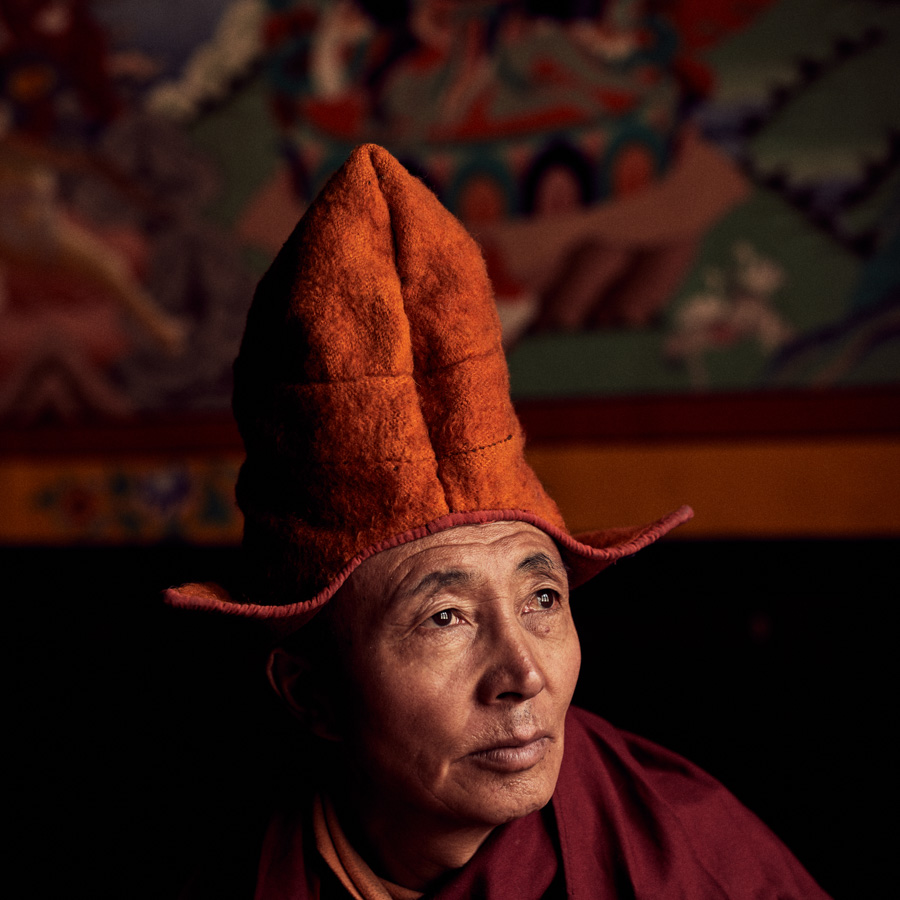 Portrait von Lama Thsepel im Kloster von Lingshed/ Ladakh/ Indien, 2018