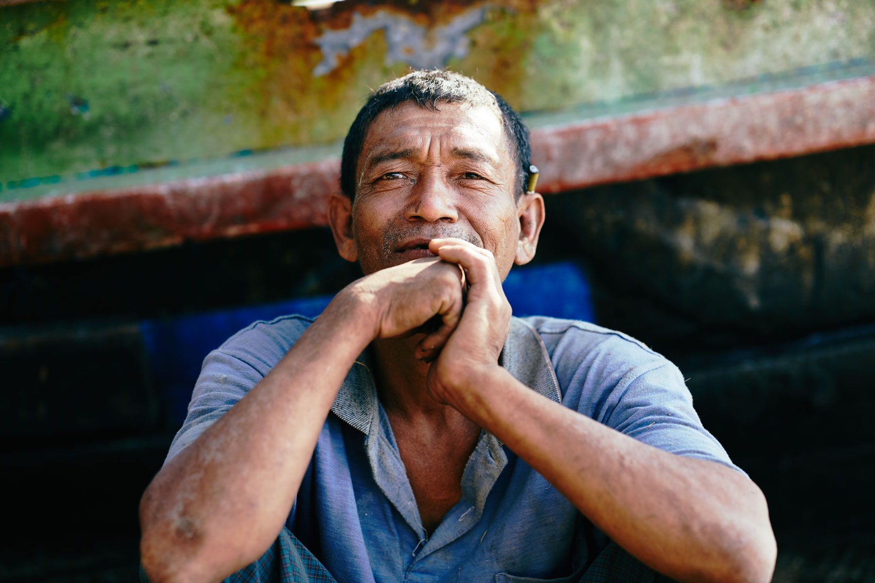 Portrait eines Mannes in Gyeiktaw/ Rakhine/ Myanmar, 2015