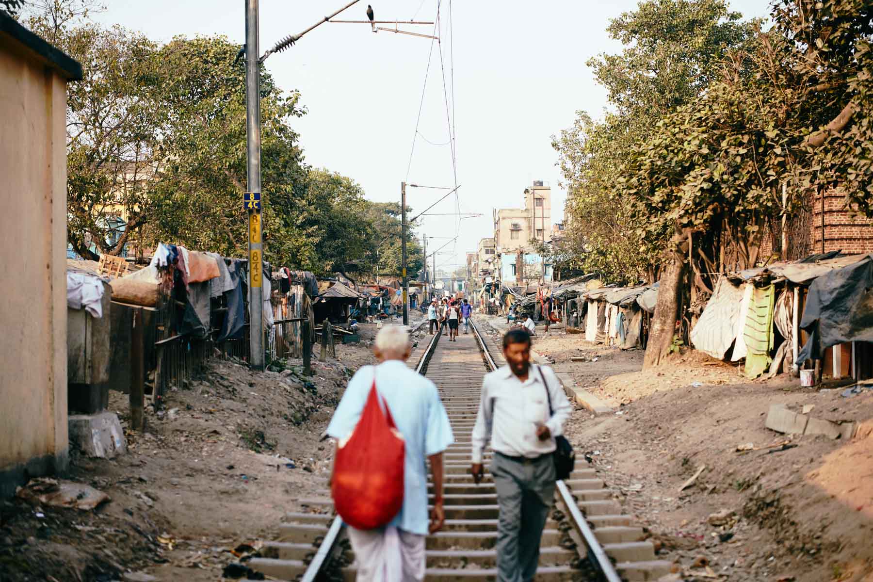 Bahnlinie in Kalkutta/ Westbengalen/ Indien, 2018