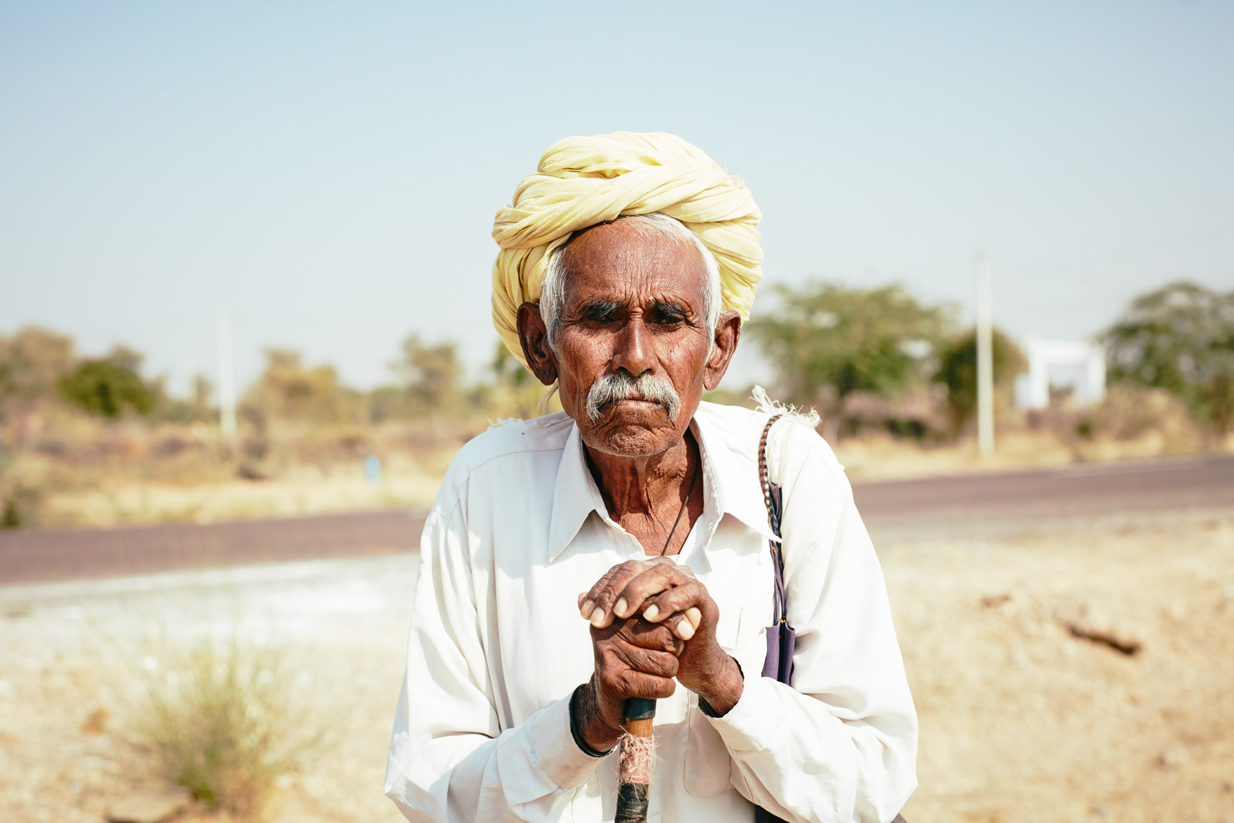 Ziegenhirte nahe Jodhpur/ Rajasthan/ Indien, 2018