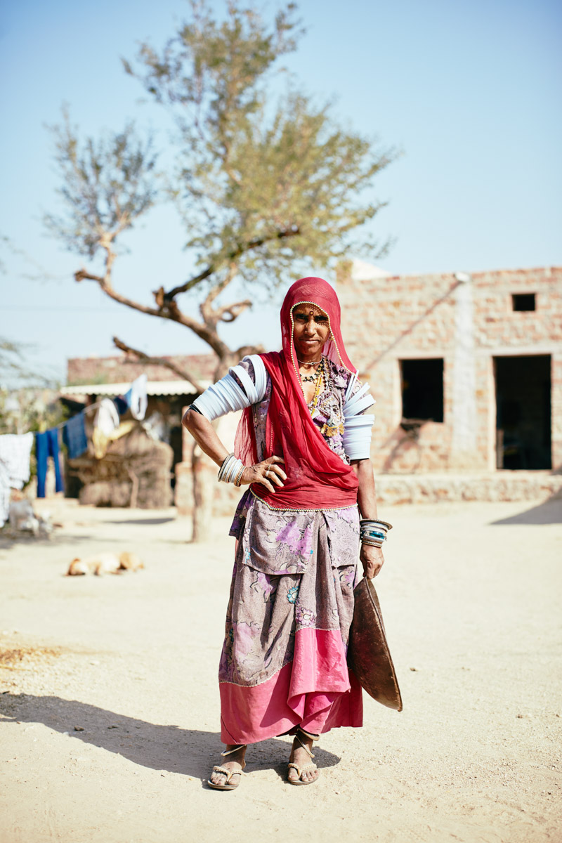 Frau im Dorf/ Rajasthan/ Indien, 2018
