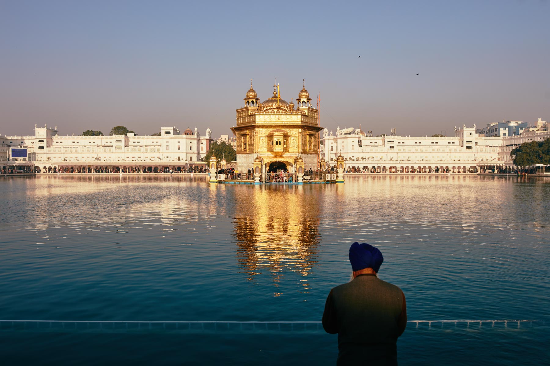Sikh beim Gebet am goldenen Tempel in Amritsar/ Punjab/ Indien, 2018