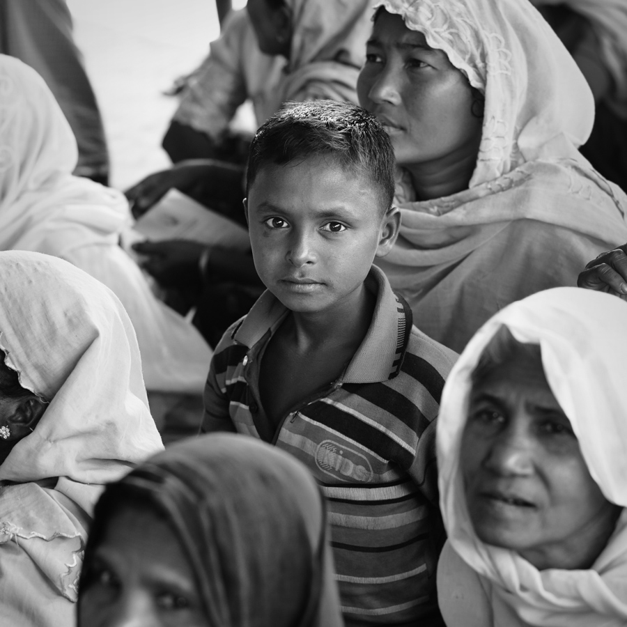 Rohingya Flüchtlingsjunge im "Ohn Taw Gyi (North) Camp" in Sittwe/ Rakhine/ Myanmar, 2015